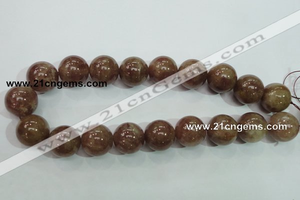 CBQ208 15.5 inches 20mm round strawberry quartz beads wholesale