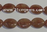 CBQ21 15.5 inches 12*16mm oval strawberry quartz beads wholesale