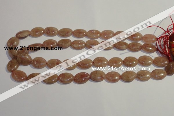 CBQ22 15.5 inches 13*18mm oval strawberry quartz beads wholesale