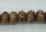 CBQ221 15.5 inches 10*16mm rondelle strawberry quartz beads