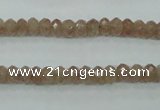 CBQ222 15.5 inches 4*6mm faceted rondelle strawberry quartz beads