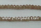 CBQ222 15.5 inches 4*6mm faceted rondelle strawberry quartz beads