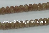 CBQ223 15.5 inches 5*8mm faceted rondelle strawberry quartz beads
