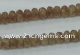 CBQ223 15.5 inches 5*8mm faceted rondelle strawberry quartz beads