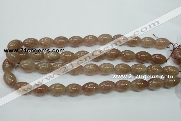 CBQ227 15.5 inches 13*18mm rice strawberry quartz beads