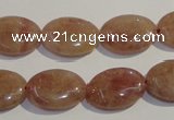 CBQ23 15.5 inches 15*20mm oval strawberry quartz beads wholesale