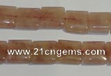 CBQ29 15.5 inches 12*12mm square strawberry quartz beads wholesale