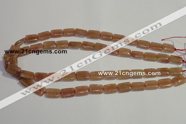 CBQ30 15.5 inches 10*14mm rectangle strawberry quartz beads