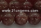 CBQ314 15.5 inches 12mm round natural strawberry quartz beads