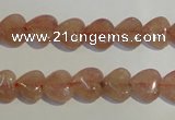 CBQ34 15.5 inches 10*10mm heart strawberry quartz beads wholesale