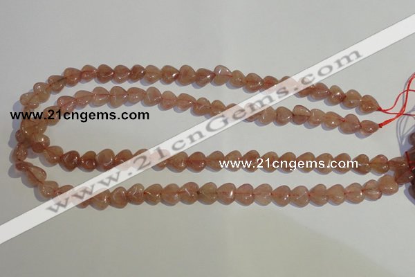 CBQ34 15.5 inches 10*10mm heart strawberry quartz beads wholesale