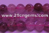 CBQ401 15 inches 6mm round natural strawberry quartz beads