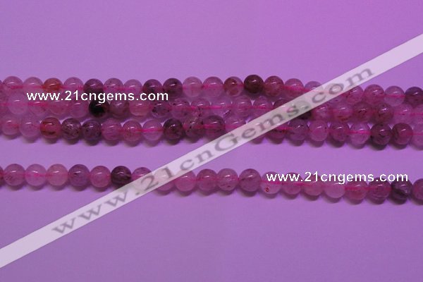 CBQ401 15 inches 6mm round natural strawberry quartz beads