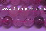 CBQ402 15 inches 8mm round natural strawberry quartz beads