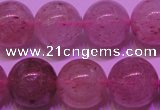 CBQ404 15 inches 12mm round natural strawberry quartz beads