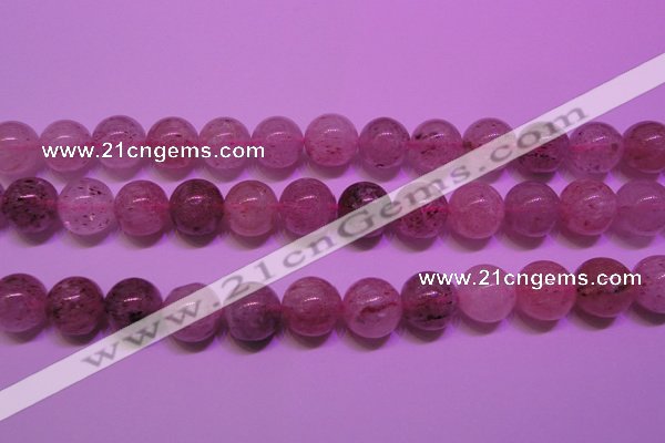 CBQ404 15 inches 12mm round natural strawberry quartz beads