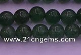 CBQ422 15.5 inches 7mm round green strawberry quartz beads