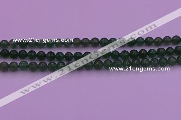 CBQ422 15.5 inches 7mm round green strawberry quartz beads