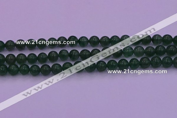 CBQ424 15.5 inches 9mm round green strawberry quartz beads