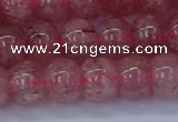 CBQ441 15.5 inches 10*12mm rondelle strawberry quartz beads