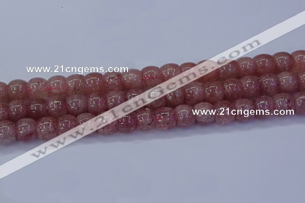 CBQ442 15.5 inches 12*16mm rondelle strawberry quartz beads