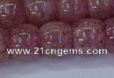 CBQ443 15.5 inches 13*18mm rondelle strawberry quartz beads