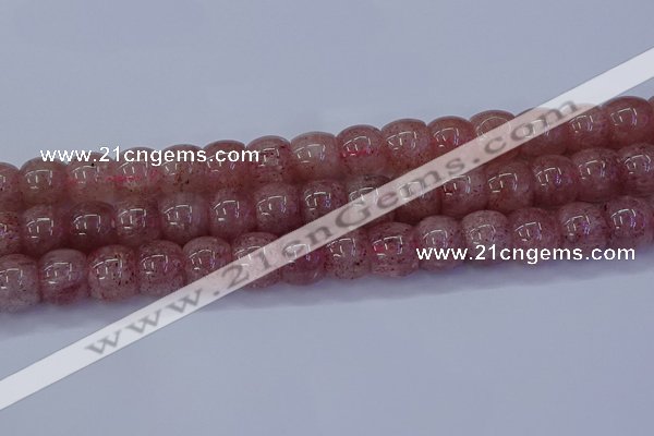 CBQ443 15.5 inches 13*18mm rondelle strawberry quartz beads