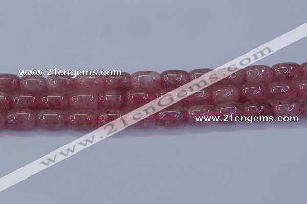 CBQ448 15.5 inches 12*16mm drum strawberry quartz beads