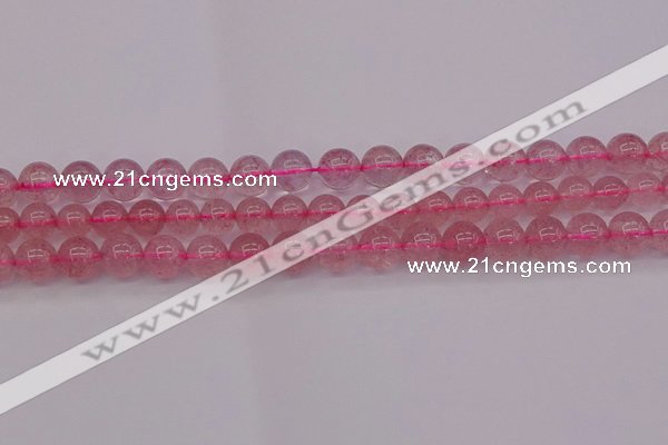 CBQ483 15.5 inches 10mm round strawberry quartz beads wholesale