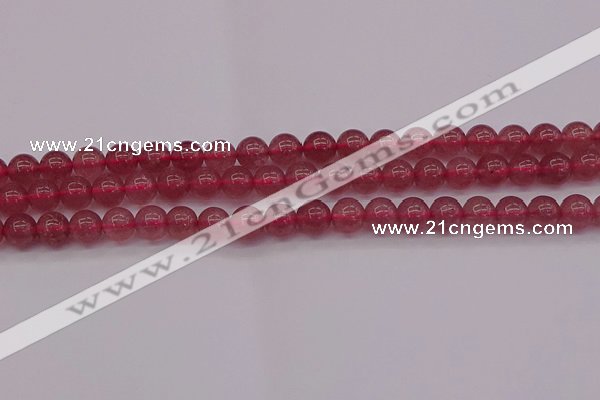 CBQ487 15.5 inches 8mm round strawberry quartz beads wholesale