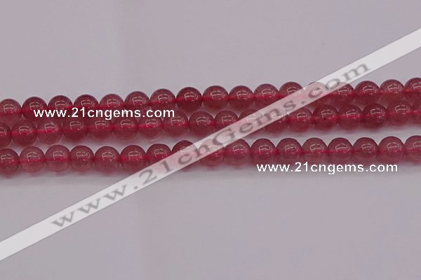 CBQ488 15.5 inches 10mm round strawberry quartz beads wholesale