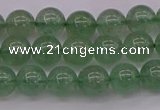 CBQ491 15.5 inches 6mm round green strawberry quartz beads