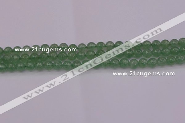 CBQ491 15.5 inches 6mm round green strawberry quartz beads