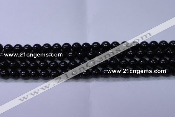 CBQ502 15.5 inches 8mm round natural black quartz beads