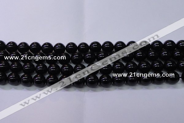 CBQ504 15.5 inches 12mm round natural black quartz beads