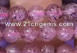 CBQ551 15.5 inches 6mm round strawberry quartz beads wholesale