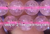 CBQ552 15.5 inches 8mm round strawberry quartz beads wholesale