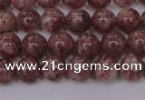 CBQ602 15.5 inches 8mm round natural strawberry quartz beads
