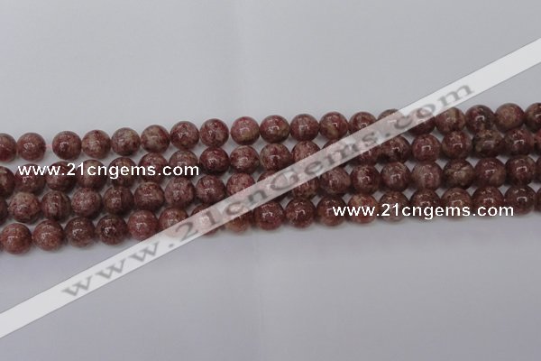 CBQ603 15.5 inches 10mm round natural strawberry quartz beads