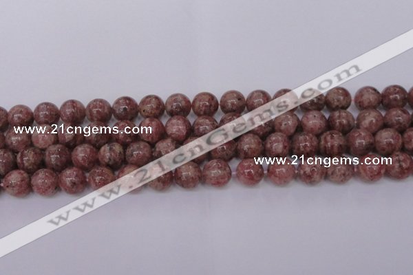 CBQ604 15.5 inches 12mm round natural strawberry quartz beads