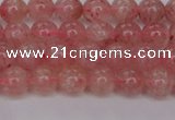 CBQ611 15.5 inches 6mm round natural strawberry quartz beads