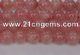 CBQ611 15.5 inches 6mm round natural strawberry quartz beads