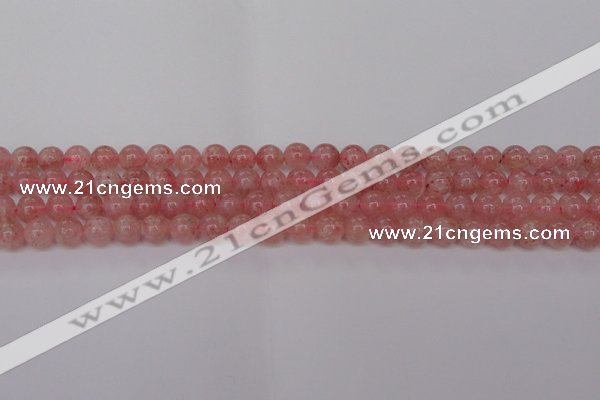 CBQ611 15.5 inches 6mm round natural strawberry quartz beads