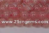 CBQ612 15.5 inches 8mm round natural strawberry quartz beads