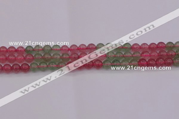 CBQ652 15.5 inches 8mm round mixed strawberry quartz beads