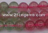 CBQ653 15.5 inches 10mm round mixed strawberry quartz beads