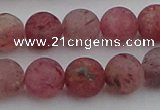 CBQ662 15.5 inches 10mm round matte strawberry quartz beads