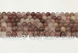 CBQ730 15.5 inches 8mm round strawberry quartz beads wholesale