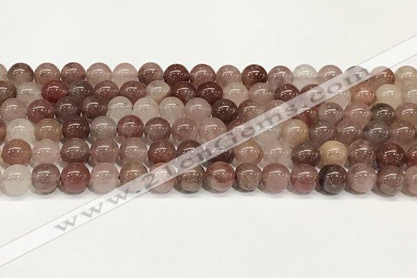 CBQ730 15.5 inches 8mm round strawberry quartz beads wholesale