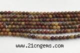 CBQ740 15.5 inches 6mm round red moss agate gemstone beads wholesale